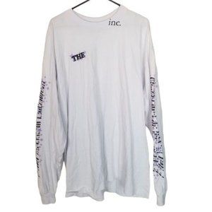 The Incorporated Mens XL White Long Sleeves Burnt Out Stars T Shirt Pullover